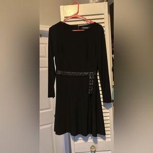 Never worn Ralph Lauren black fit and flare dress 8P